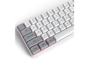 Fogruaden Grey White Keycaps Set, Double Shot Keycaps,118 Keys, CSA Profile, Custom Keycaps for 61/64/68/82/84/87 ANSI US lay