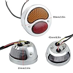 FATECIM 2X Vintage Duolamp LED Tail Light 12V Rear
