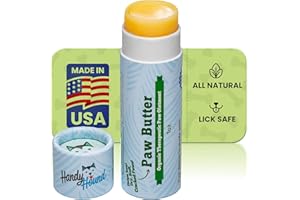 Handy Hound Dog Paw Balm - Paw Butter – Ultimate Dog Paw Protector & Dry Skin Treatment - Nourishing Paw, Nose & Dry Skin Soother - Lick-Safe Paw Balm Dogs Trust - Made in The USA (1 oz)