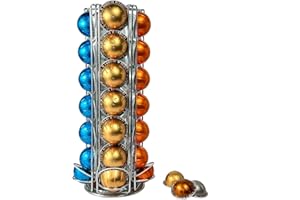 Coffee Pod Holder for Vertuoline Pods, Compatible with Vertuoline Pods 35pcs, 360° Rotating, Nespresso Vertuo Pod Holder, Sil
