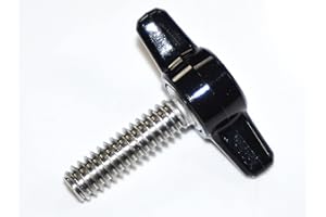 LOCEZY 1/4-20" x 1" Thumb Screws with Tee/Wing Butterfly Thumb Screws (12) Black