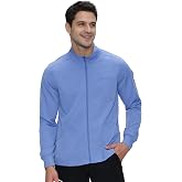 COZYFIT Scrub Jacket Men, Zip Front Men's Medical Jacket | 5 Pockets, Soft Stretch Fabric, Workwear Layer, Easy Care, For Nurses, Clinics, Daily Medical Uniforms, Workday Layer