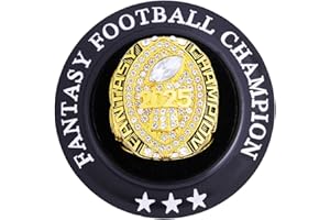ZZXZJW 2025 Fantasy Football Championship Ring Trophy Award for Fantasy Football League Winner