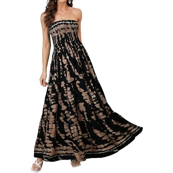 Amazon.com: Timathous Women's Summer Strapless Tube Top Maxi Dresses Off  Shoulder Boho Beach Long Dress (109-Apple Green-S) : Clothing, Shoes &  Jewelry