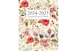 2024-2025 Appointment Book: Dated Two Year Weekly & Daily Agenda with Tabs & Hourly Schedule 15 Minute Increments for Spas, Hair Stylist, Salon, Business or Personal | Vintage Florals Cover |