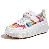 LUCKY STEP Kid's Glitter Running Sneaker Sparkly Braided Shiny Bling Princess Shoes School Athletic Walking Shoes for Children/Boys/Girls