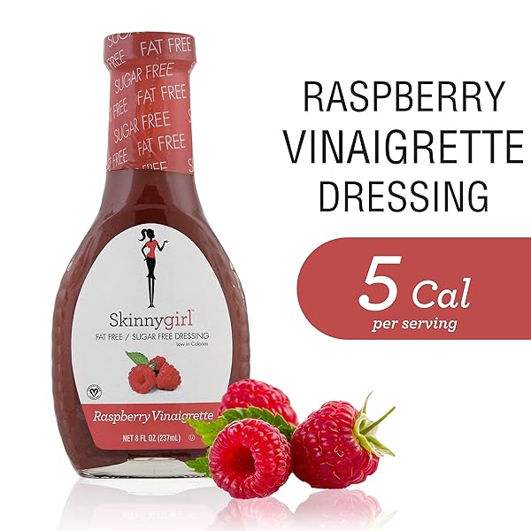 SKINNYGIRL SUGAR FREE GLUTEN FREE SALAD DRESSING, RASPBERRY VINAIGRETTE, 8 OUNCE