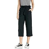 Amazon Brand - Goodthreads Women's Washed Linen Blend Paper Bag Waist Crop Pant
