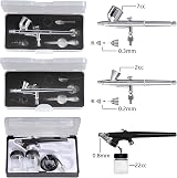 SAGUD Airbrush Kit with Compressor and 3 Needles 0.2/0.3/0.8mm view 6