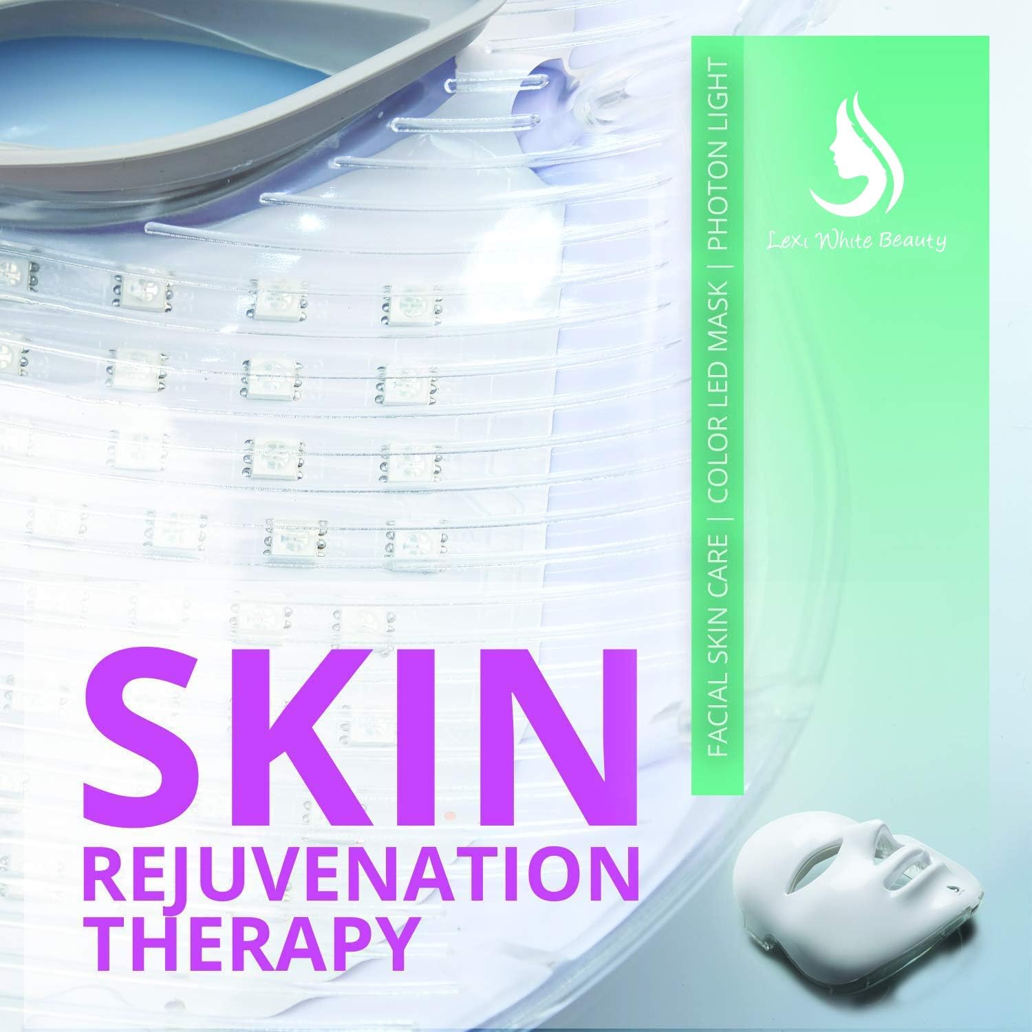 Download Red Light Therapy Led Face Mask 7 Color Led Mask Therapy Facial Photon For Healthy Skin Rejuvenation Collagen Anti Aging Wrinkles Scarring Korean Skin Care Facial Skin Care Mask PSD Mockup Templates