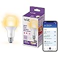WiZ 100W Eq. (14.5W) A21 Soft White LED Smart Bulb - Pack of 1 - E26- Indoor - Connects to Your Existing Wi-Fi - Control with Voice or App + Activate with Motion - Matter Compatible