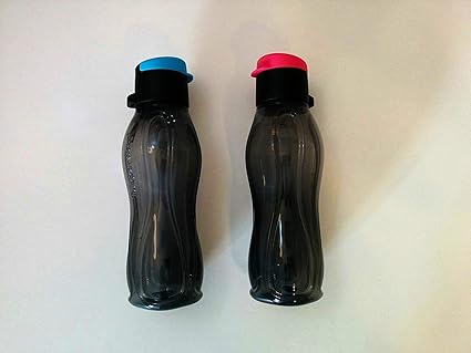 Tupperware Flip Top Bottles, 310ml, 2 Pieces, Black