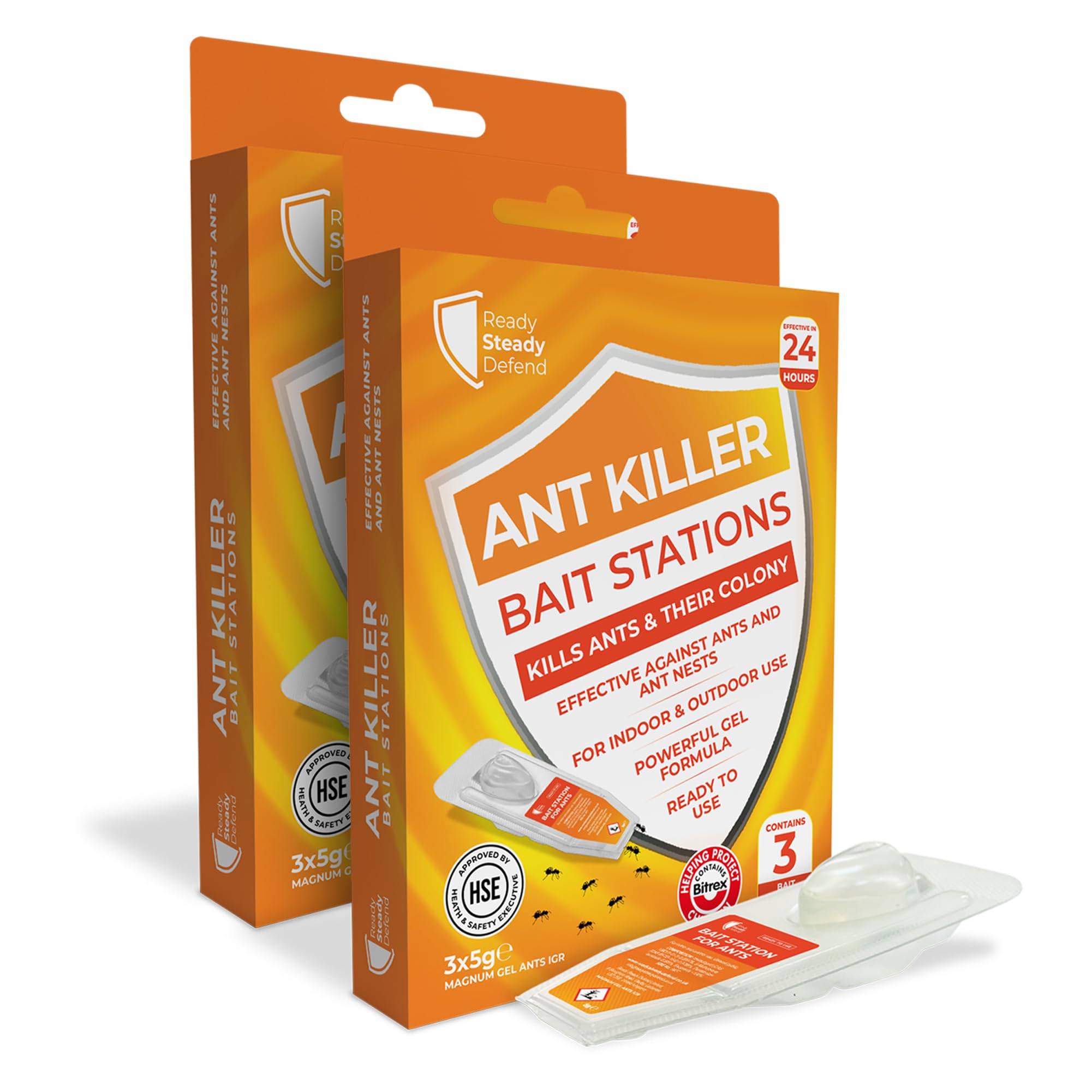 Ant Killer Bait Station (Pack of 6) - Effective Indoor & Outdoor Ant Trap Solution | Ant Control System with Bait & Traps | Safe Traps For Indoor - Easy Set Up Bait Stations
