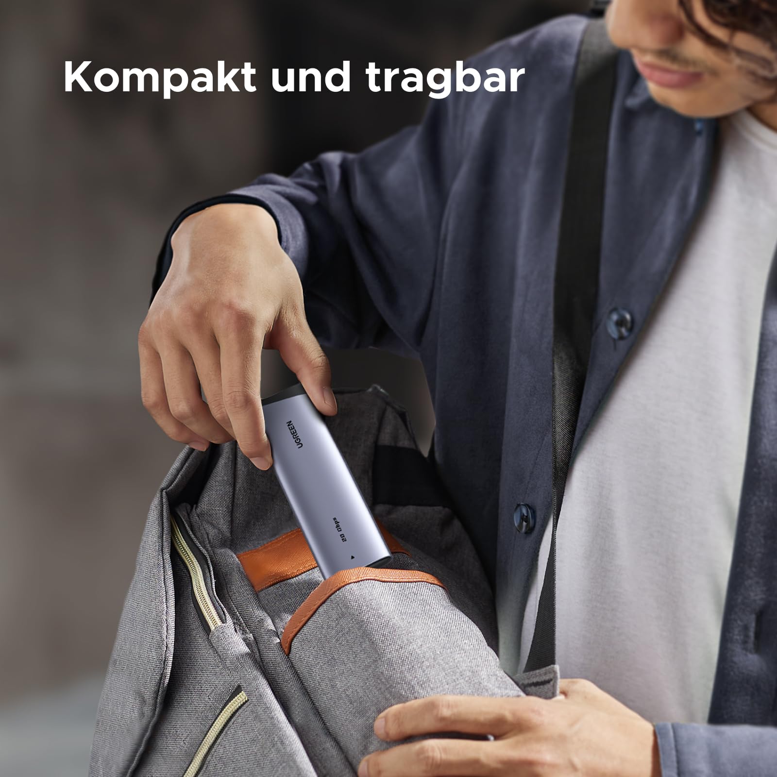 UGREEN 20Gbps M.2 SSD Gehäuse USB C 3.2 Gen 2x2, NVMe und SATA M2 Gehäuse für SSD in 2280/2242/2230/2260, kompatibel mit HP 14pro, iPhone17 Promax, PS5 6