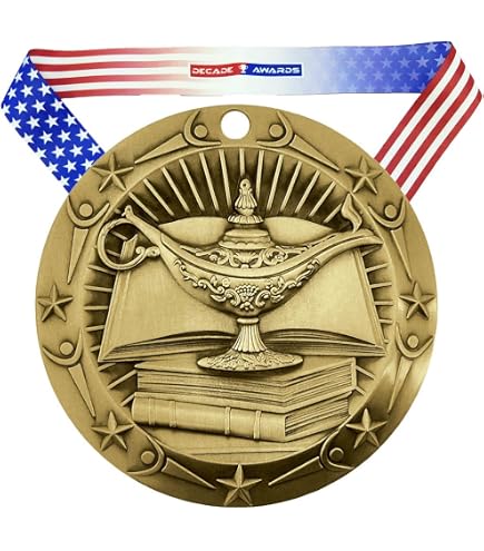 Student Award Medals Crown Awards Honor Roll Medals - 2 Inch Gold ...
