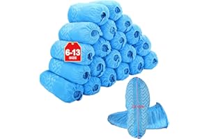 Tomus-UNI X-Large Disposable Boot & Shoe Covers 200 Pack (100 Pairs),| Fit Shoe Sizes to Men's 13, Non-Slip, Durable, Indoor | Protect Your Home, Floors and Shoes
