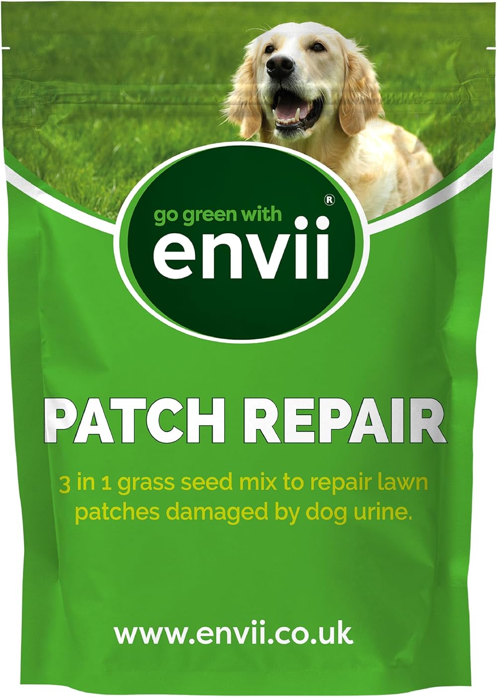 Envii Patch Repair Grass Seed Mix 400g Treats Up to 50 Patches UK Climate