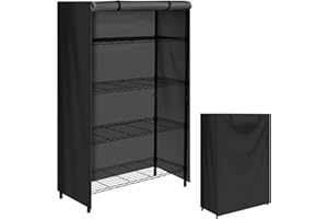 CATOTEL Storage Shelf Cover,Waterproof Shelf Cart Cover Protective Outdoor Indoor Wire Rack Dust Cover with Zipper (48" Wx18 Dx72 H)