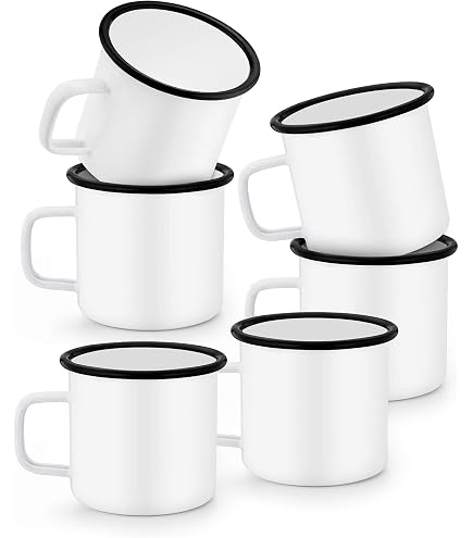 Lot De 5 Couvercles En émail Blanc ABOOFAN Pour Tasses – Réutilisables, Anti-fuites, Diamètre ~7,5 Cm