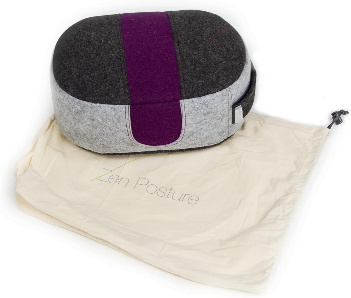 Zen Posture Ume Meditation Cushion (Light Grey Side)