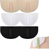 3 Pairs Shoulder Pads for Women Clothes, No-Sewing Required Anti-Slip Detachable Reusable Soft Sponge Shoulder Pads, for Sloping High Low Shoulders, Enhance Shoulder Shape of Blazers, Coat, Outerwear