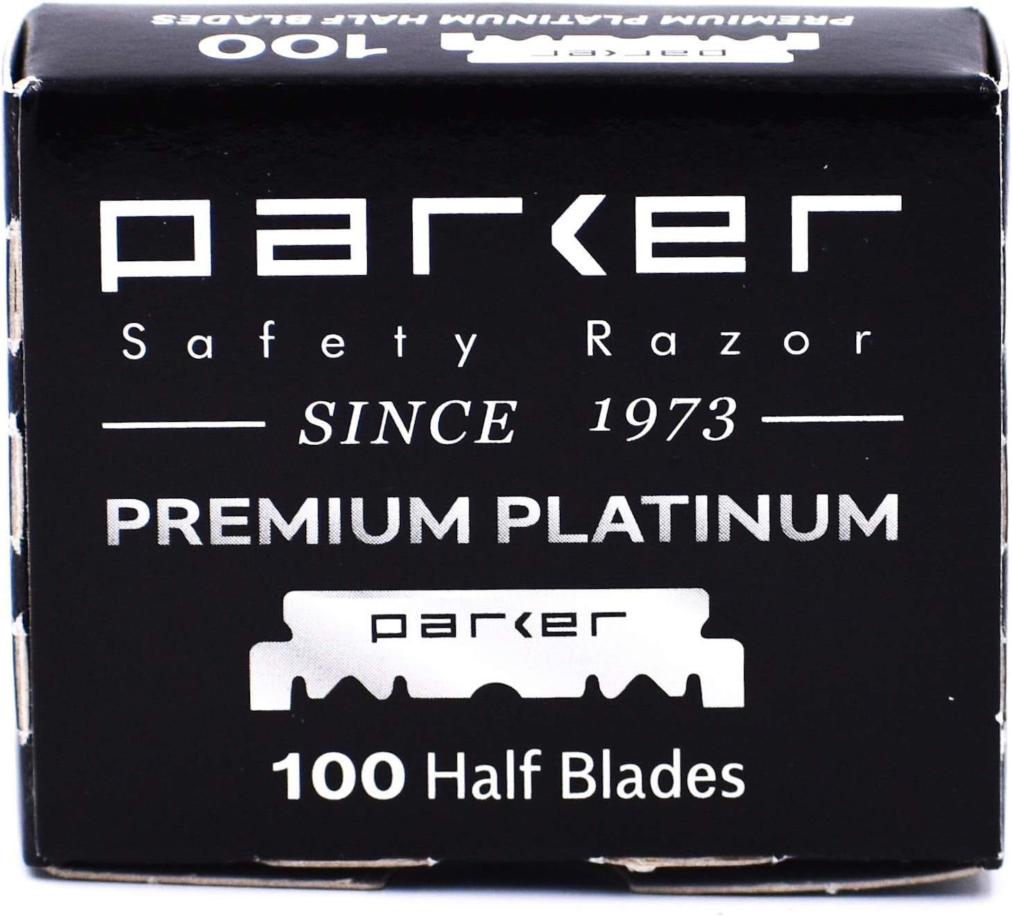 100 Parker Premium Platinum 1/2 Blades - for Professional Barber Razors, Shavette Razors and Disposable Blade Straight Razors