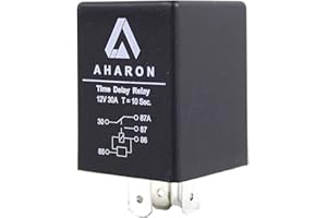AHARON Time Delay Relay 10 Seconds 5 pin 12V 30A 5 pin SPDT
