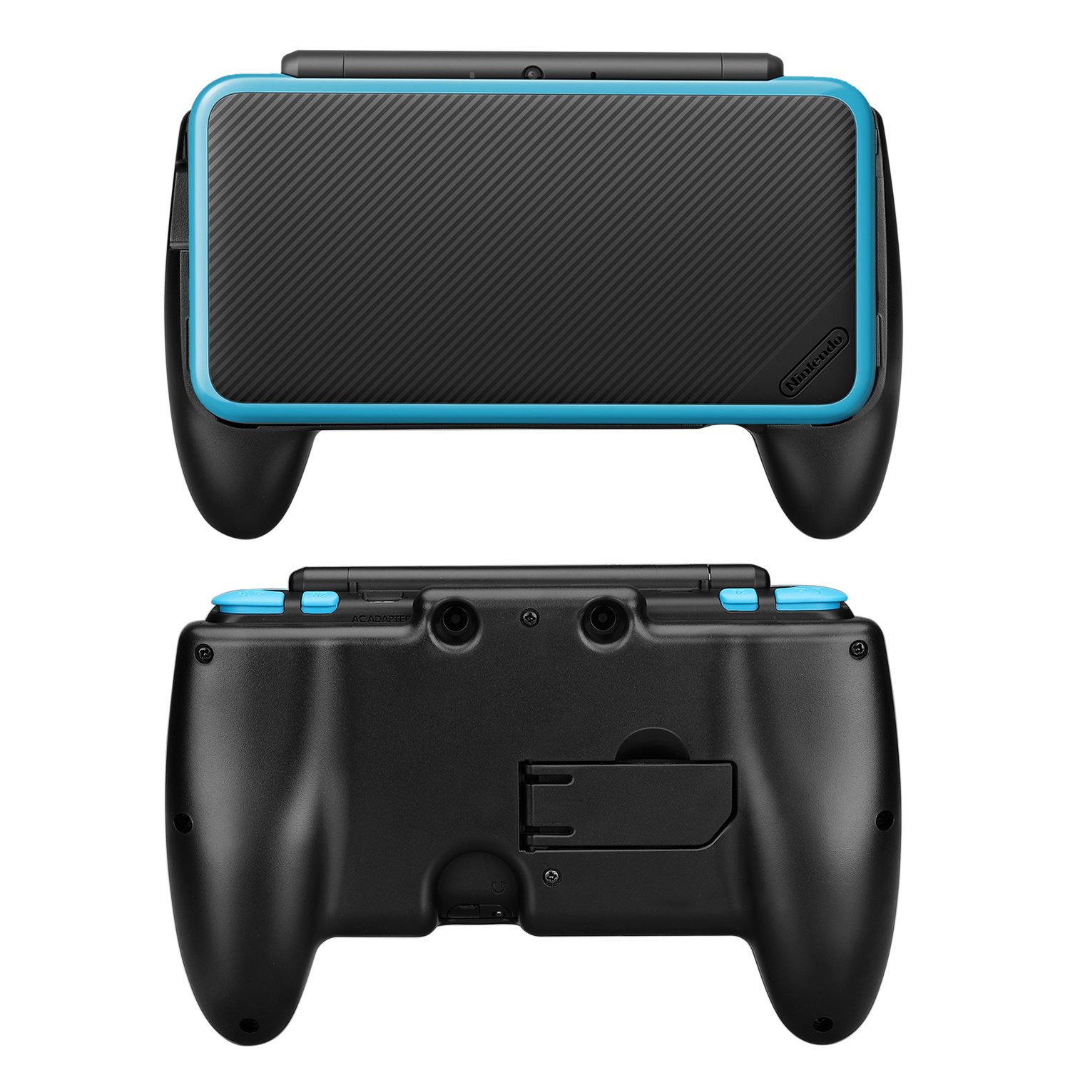TNP New Nintendo 2DS XL Hand Grip Â– Protective Cover Skin Rubber Controller Grip Case Ergonomic Comfort Anti Slip Handle Console Grip with Kick-Stand for New Nintendo 2DS XL LL 2017 Model
