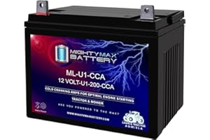 Mighty Max Battery ML-U1-CCA - 12V 200 CCA - SLA Starting Battery for Lawn, Tractors and Mowers