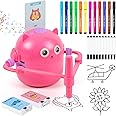TREEFIA Drawing Robot for Kids, Interactive Educational Drawing Robot, Magic Painting Robot Toy with 100 Word Cards & 16 Color Pens for Girls and Boys Age 3+ (Pink)