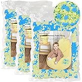KOURILAND 15LBS Bean Bag Filler – Shredded Memory Foam Refill with Cooling Gel, Soft & High Resilience Foam Filling for Bean Bag Chair, Couch Cushion, Pillow, Dog Bed & DIY Crafts