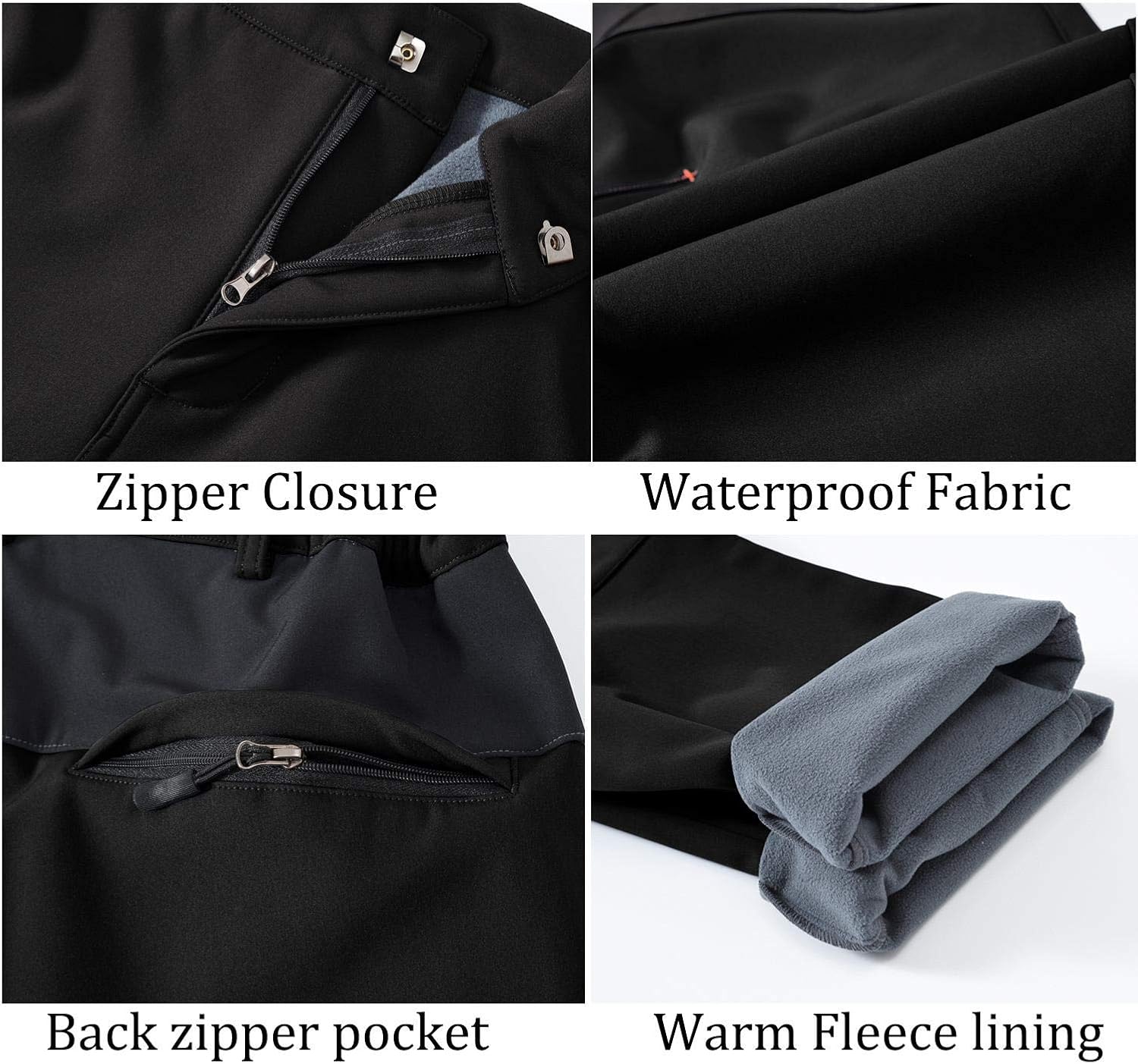 Rdruko Women's Waterproof Windproof Fleece Lined Warm Hiking Ski Snow Insulated Pants: Clothing