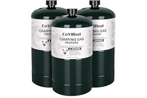 CoYlBod Propane Tank, 1LB Propane Cylinder Tank - Propane Replacement Fuel Cylinder - Safe and Legal Option - DOT Compliant-16 oz, Searing Propane Gas to Broil Sous Vide for Welding Brazing Soldering