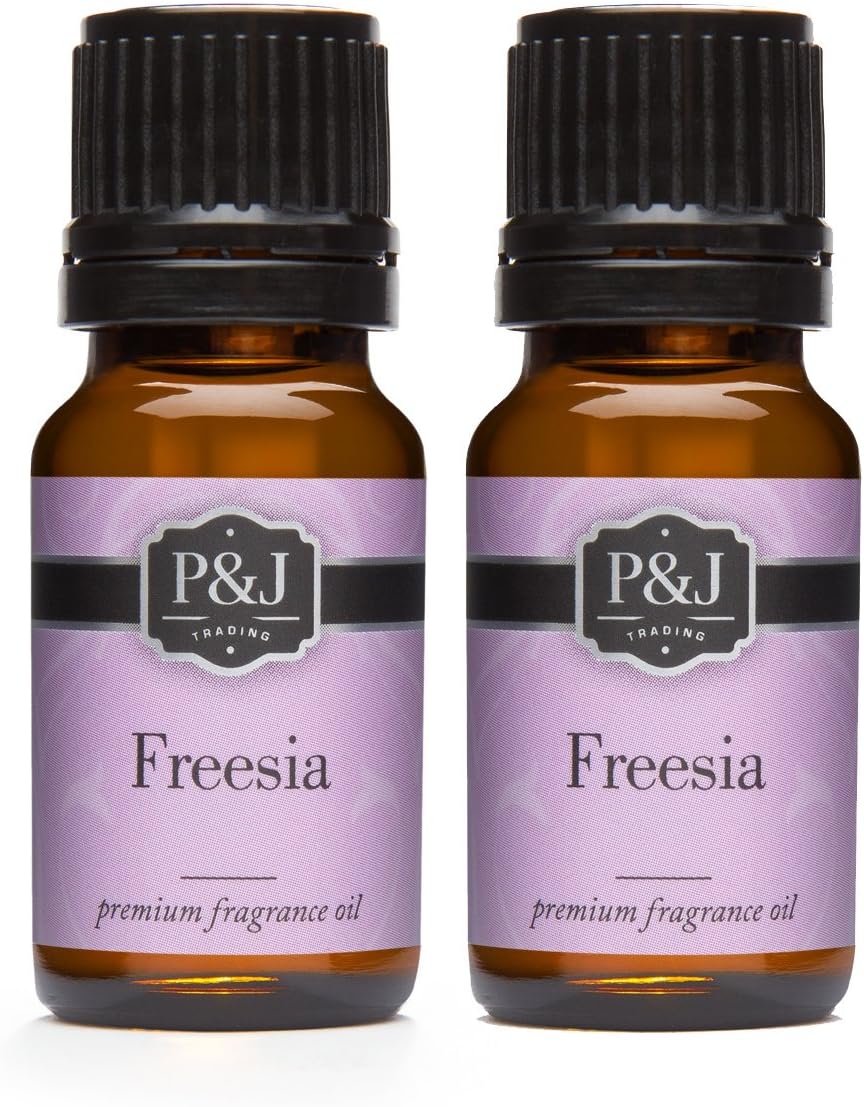 P&J Fragrance Oil | Freesia Oil 10ml 2pk - Candle Scents for Candle Making, Freshie Scents, Soap Making Supplies, Diffuser Oil Scents