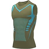 XINGCOOL Compression Shirt Men Slimming Body Shaper Vest Crewneck Workout Shirts Tummy Control Undershirts