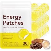 Energy Patches for Adults Men Women - Topical Daily Wellness Awake Energy Patch - Enhanced Focus &amp; Body Support with Caffeine, Biotin, B5, B3 and B12