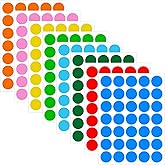 1400 PCS,1IN Round Colored Dot Stickers Labels - 8 Assorted Colors, for Office, School, Moving, Home