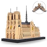 Geniteen Architecture Notre-Dame de Paris Model Building Block Set, Openable Architecture Model Micro Building Kit Collection Building Toy