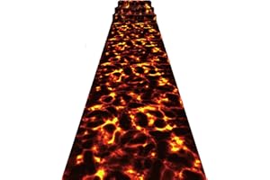 Tudomro 2 Pack Lava Themed Tablecloth Volcano Lava Party Decorations Volcano Track Floor Runners Hot Coals Luau Theme Halloween Birthday Party Table Cover Reusable Supplies