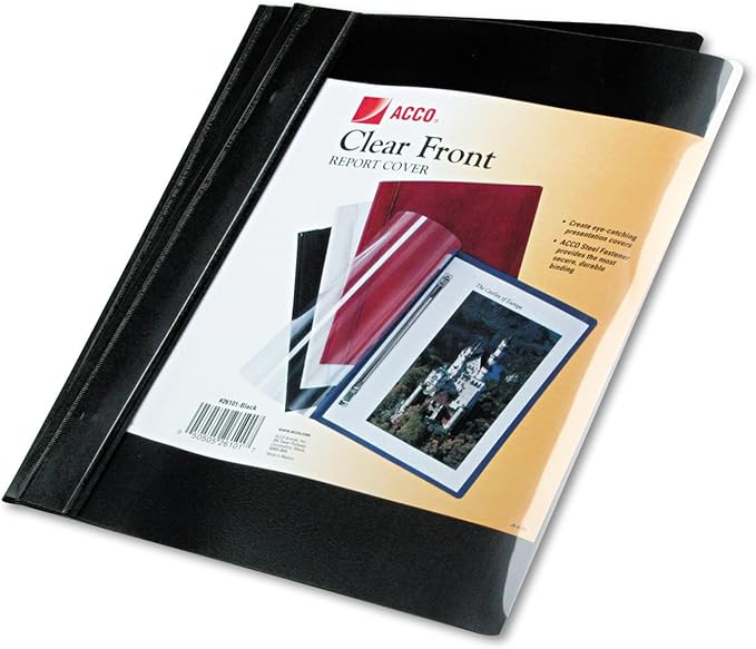 ACCO Clear Front Vinyl Report Cover COVER, RPT, CLR FRT