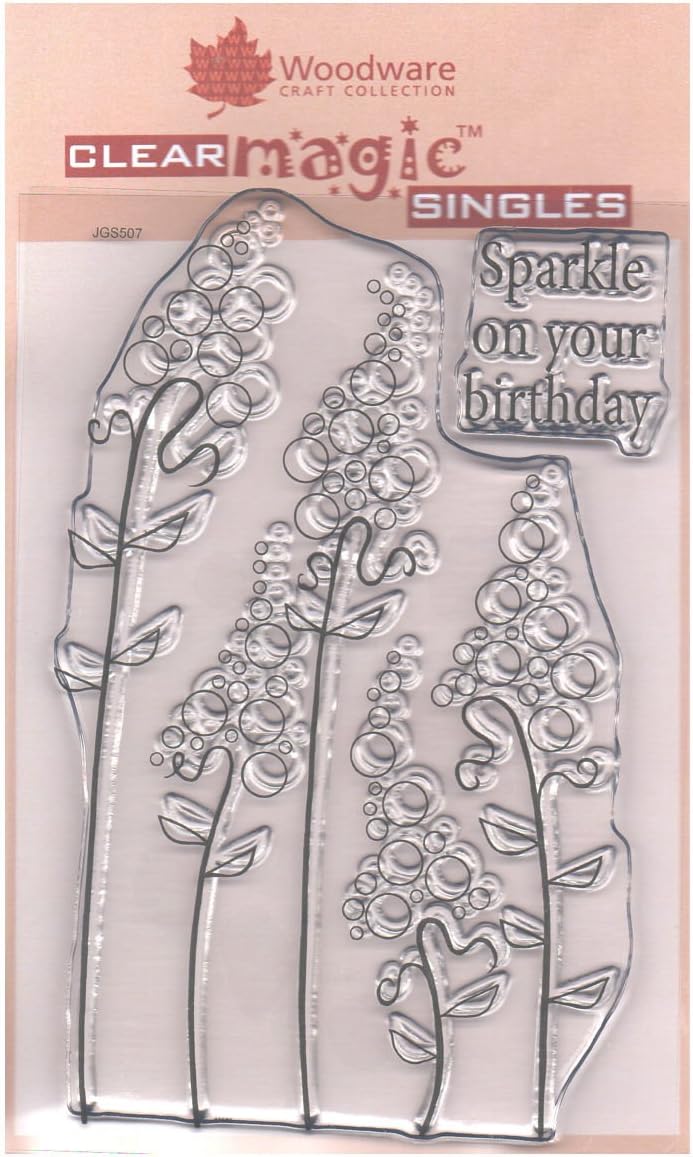Woodware Jane Gill Clear Magic StampMini Bubble BloomsAnnie, A6