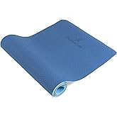 ProsourceFit Natura TPE Yoga Mat 1/4" (6mm) Thick, 72" Long, Reversible with High-Density Cushion & Non-slip Texture, Eco-con