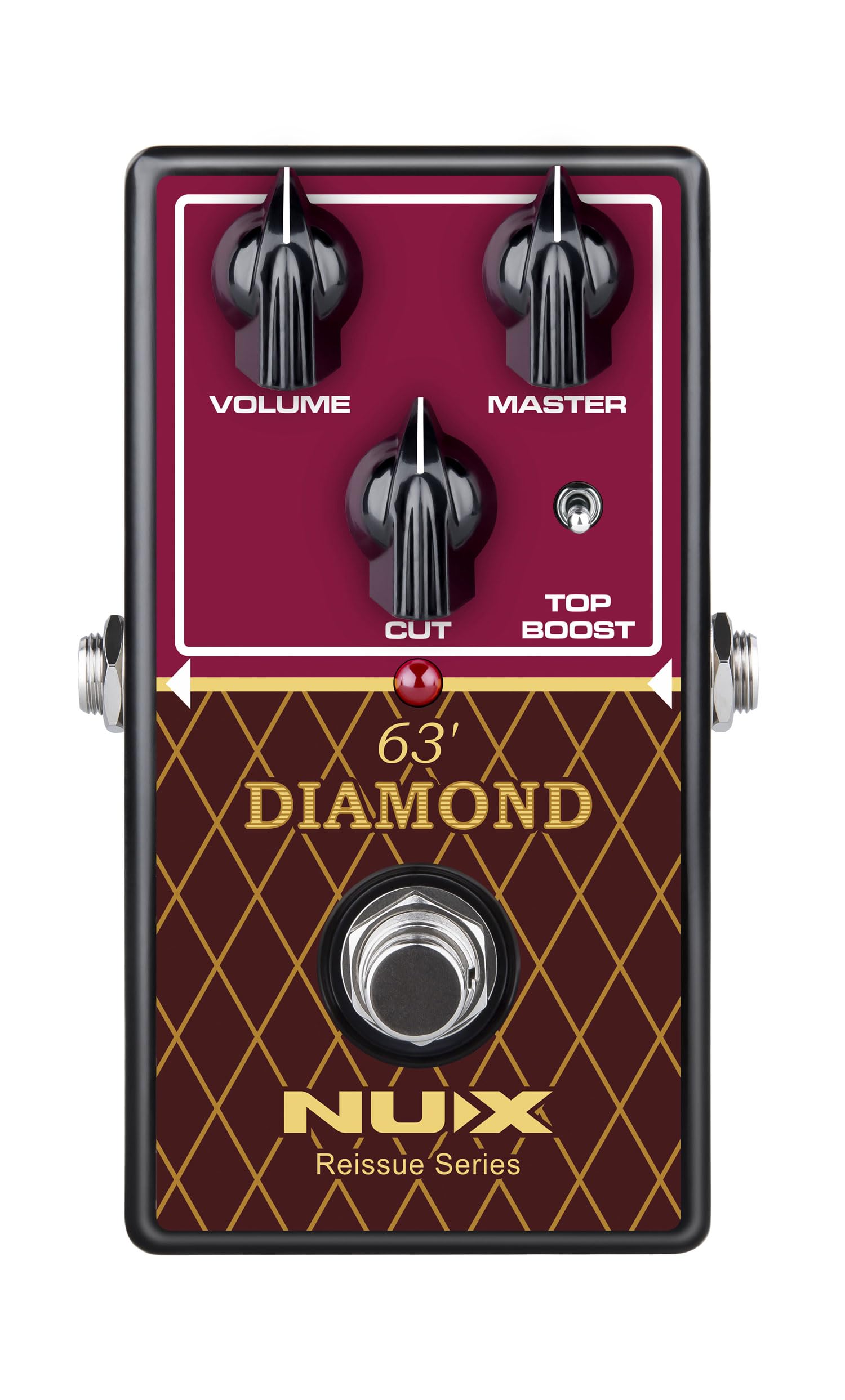NU-X | The Reissue Series 63 Diamond Pedal | Emulate the Classic British 30-Watt Class-A Valve Amplifier Overdrive Tone Sound with Ease, Mimics the Original Amplifier's Functionality