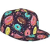 Baseball Cap Hip Hop Cap for Adult Men Women Sun Cap, Snapback Hat Flat Bill Brim Hat