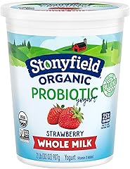 Stonyfield Organic Whole Milk Probiotic Yogurt, Strawberry, 32 oz. – Immunity & Digestive
