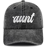 Xucamty 2PCS Aunt Uncle Hat for Men Women, Adjustable Cotton Embroidered Gifts Baseball Cap