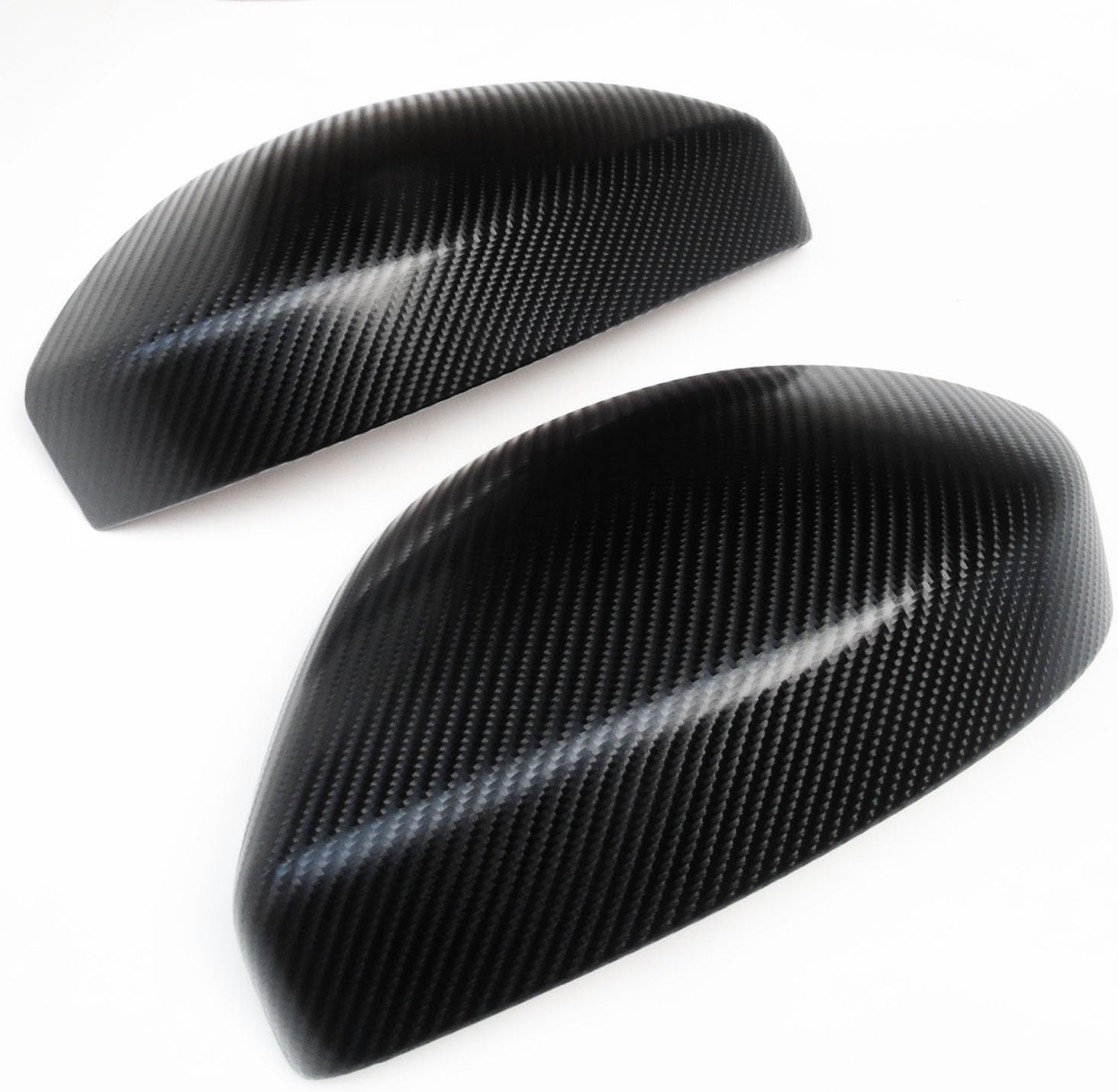 Underground Parts Black Carbon Fibre Effect Door Wing Mirror Covers Caps Styling Trims