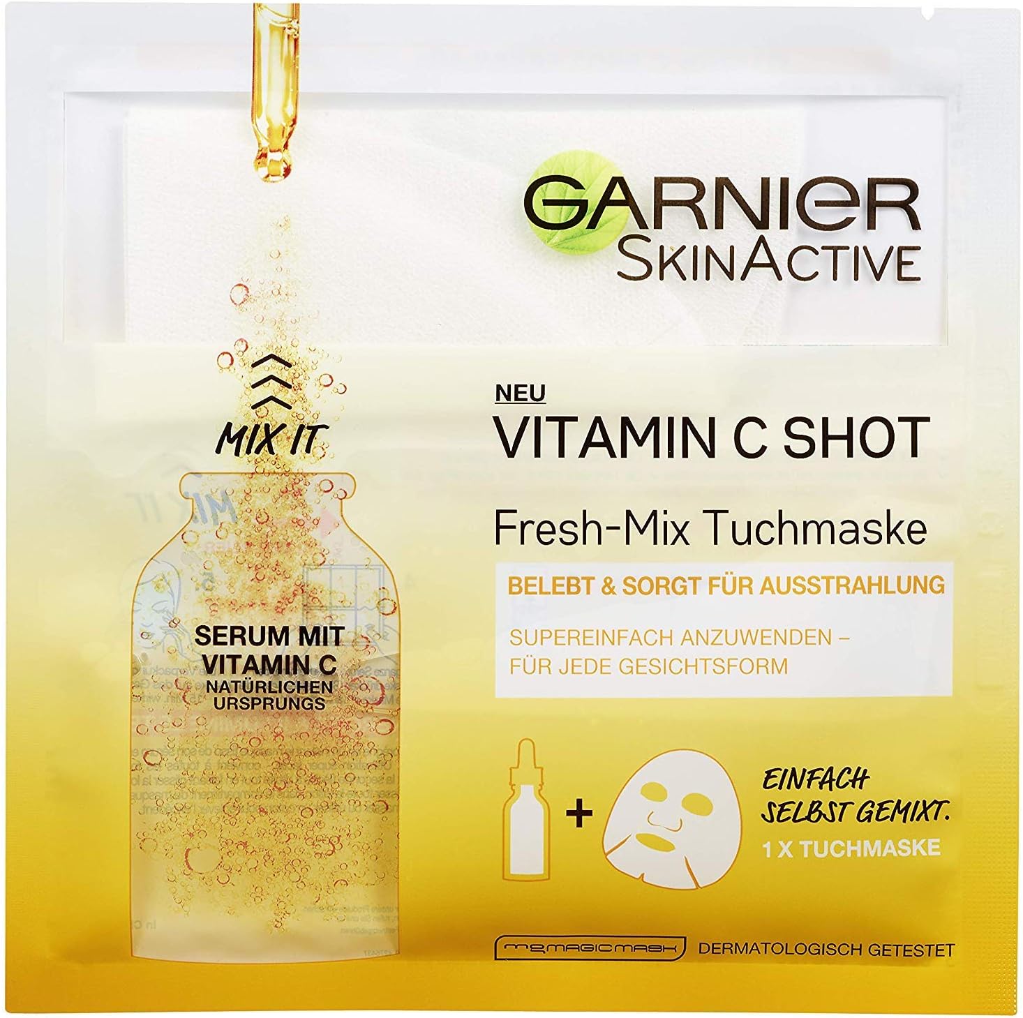 Garnier Skinactive Vitamin C Shot Fresh Mix Tuchmaske Moisturizing 1 X 33 G 3600542168120 Amazon Co Uk Beauty