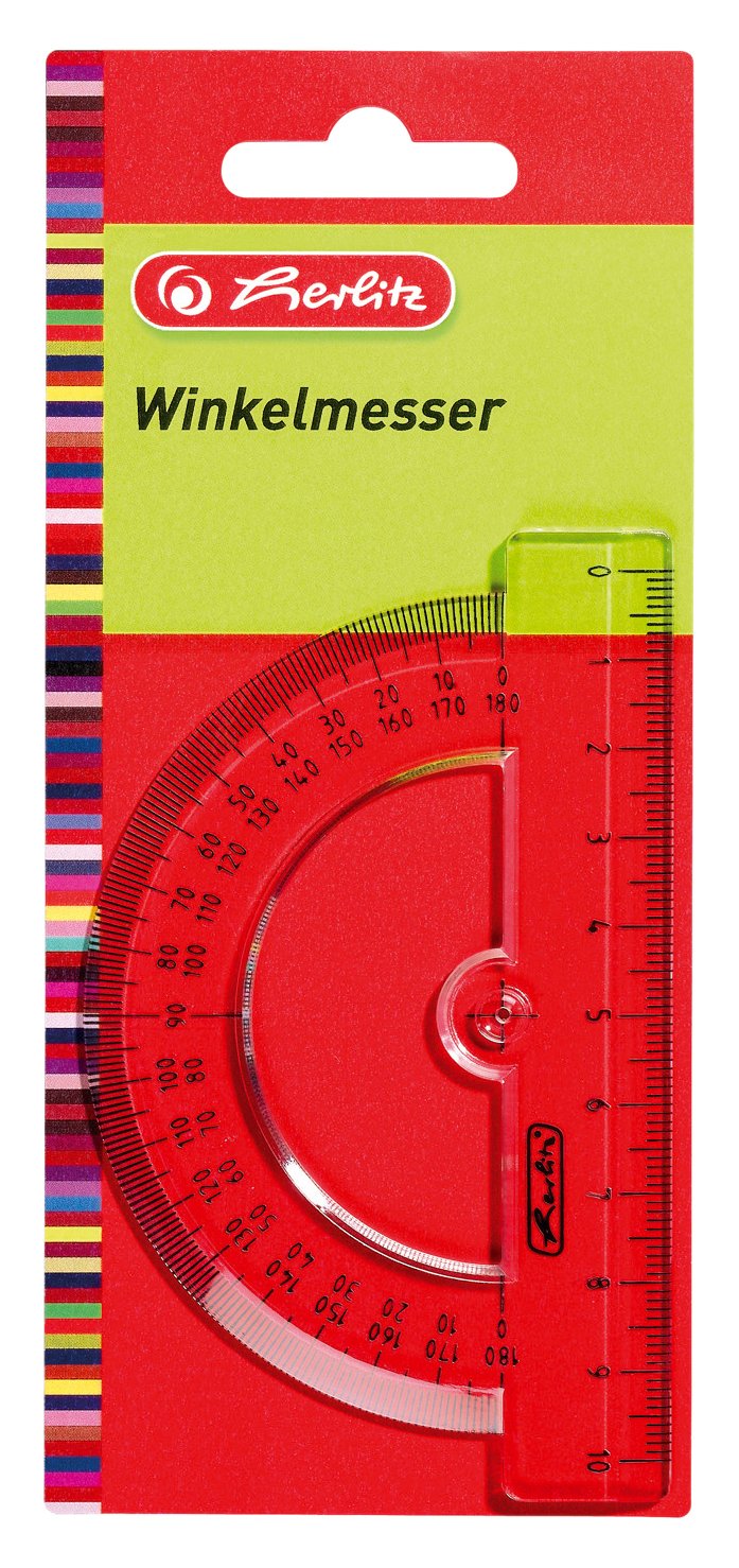 herlitz10 cm Protractor - Transparent