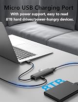 VENTION USB Hub 3.0 4 Port Slim 5Gbps Data Transfer Splitter Laptop Mac PS5 view 3